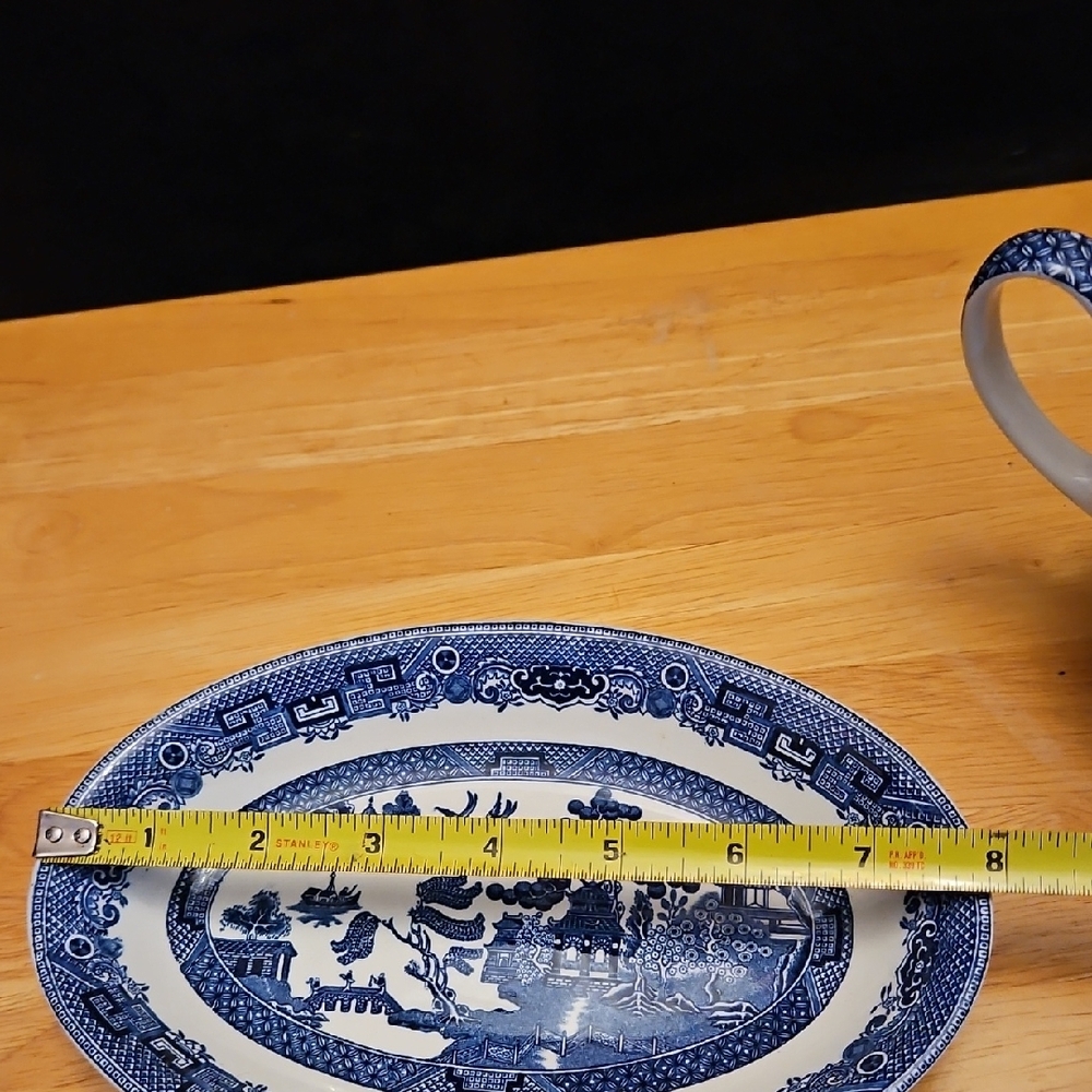 Johnson Brothers Blue and White Gravy Boat with Saucer - Picture 13 of 16